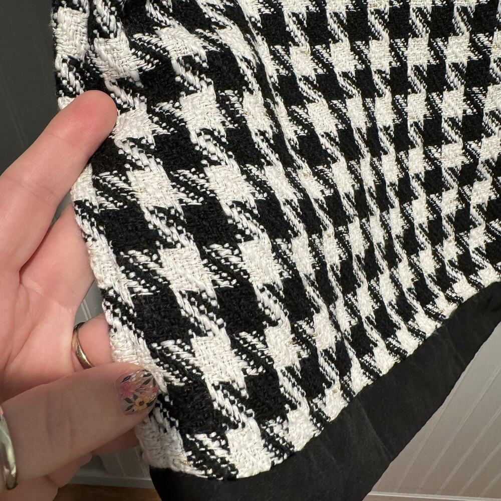 Tuckernuck Pomander Place Coco Tweed Bow Dress Black White NEW Size Large - Picture 10 of 10